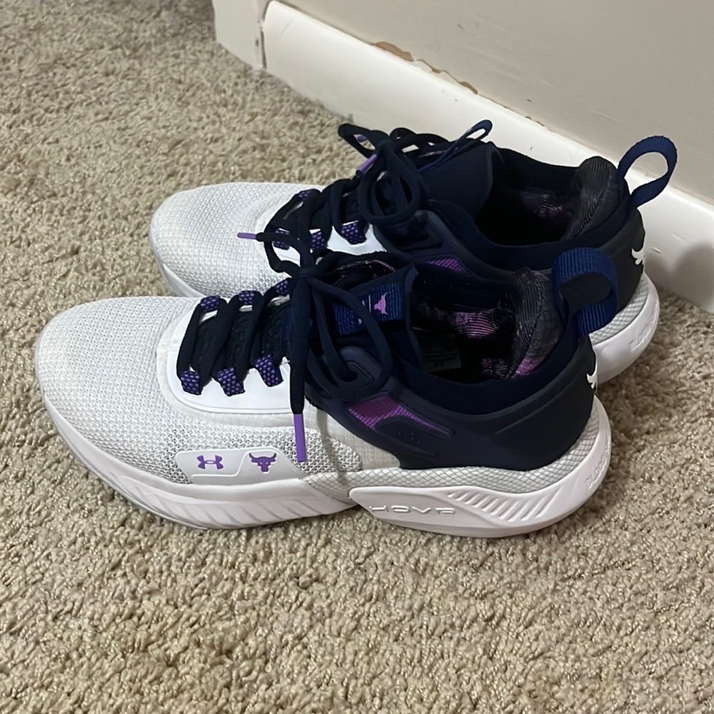 Under Armour Project Rock 5 Purple and White Shoe Women’s Size 7
